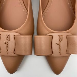 Salvatore Ferragamo blush pink flats NEW